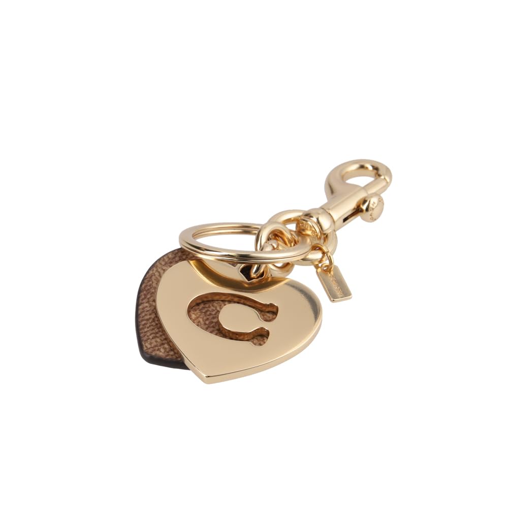 COACH Брелок-ключница Металлическое сердце Signature CZ931 IMXHE IMTanBrown [Б/у]