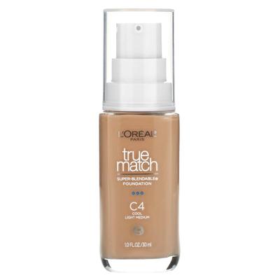 L'Oréal, True Match, Суперсмешиваемый тональный крем, C4 Холодный Светло-средний, 30 мл(1 жидкая унция)
