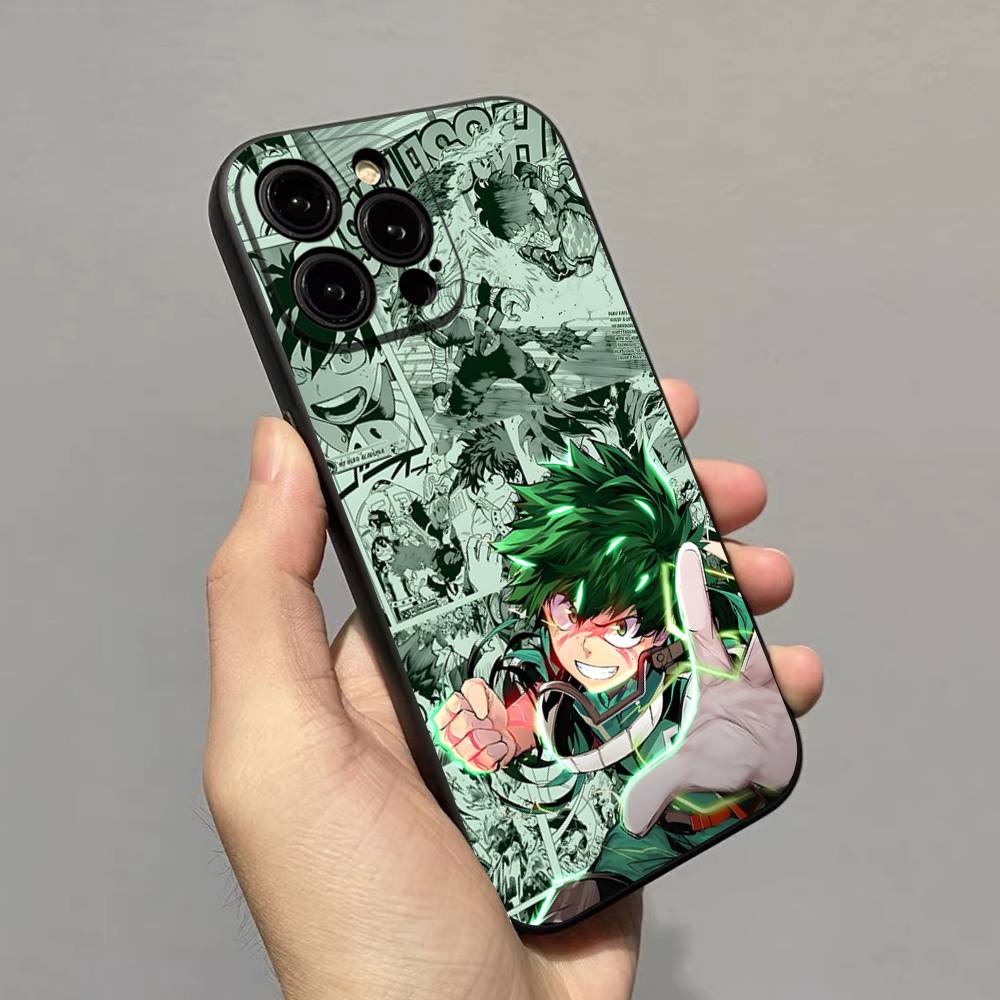 Чехол для телефона My H-Hero Academia D-Deku для iPhone 17 16 15 14 13 12 11 Pro Max Plus Mini Мягкий черный чехол