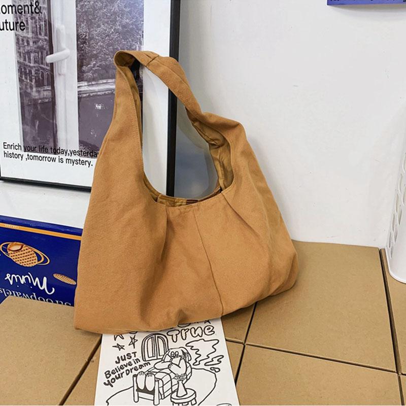 Designer Women Canvas Totes Handbags Large Capacity Women's Messenger Crossbody Bag Solid Color Shoulder Bags for Girls