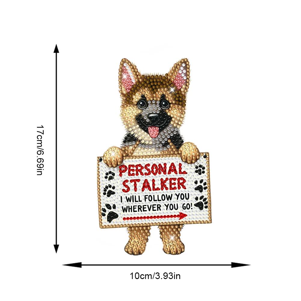 Акриловая качающаяся голова Рождественский пес 5D DIY Алмазная живопись Настольные украшения Алмазная вышивка Настольные декоры для украшения дома и офиса