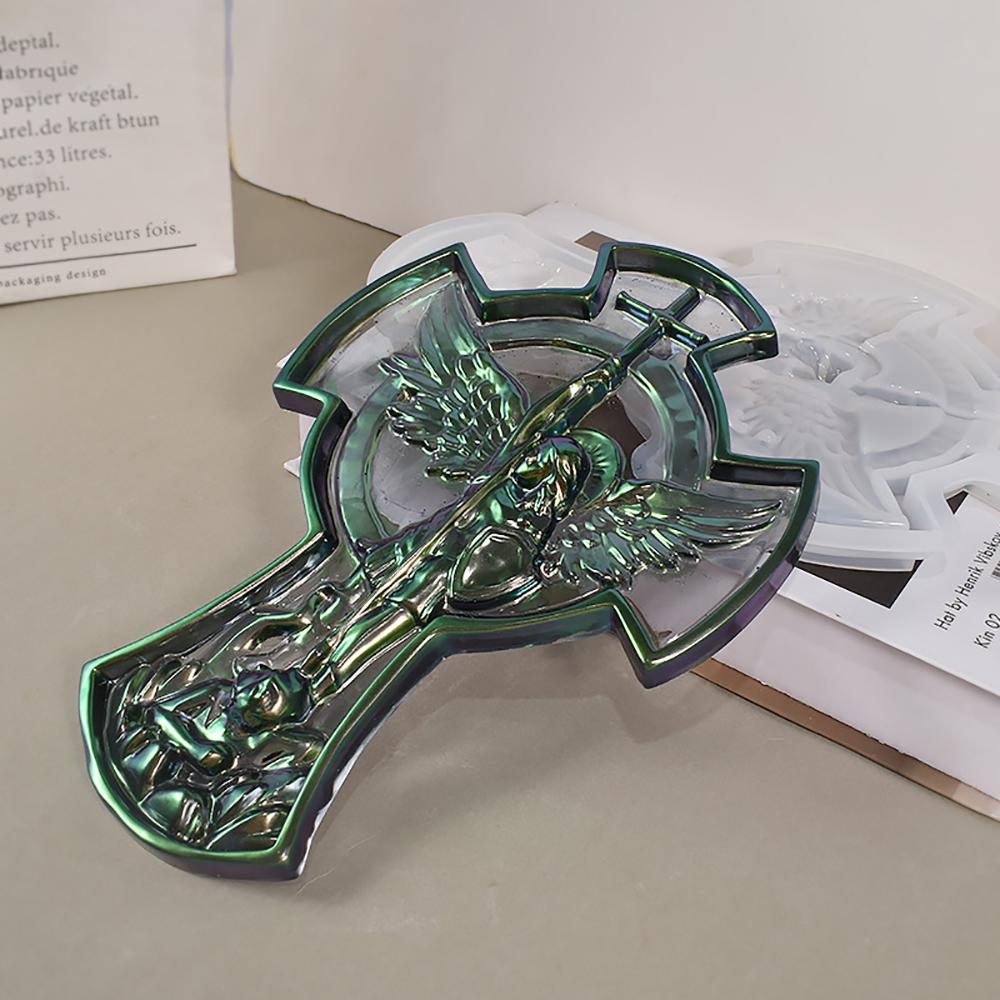 Angel Cross Silicone Resin Tray Mold Storage Tray Epoxy Resin Casting Silicone Mould Fruit Plate Jewelry Dish Silicone Molds