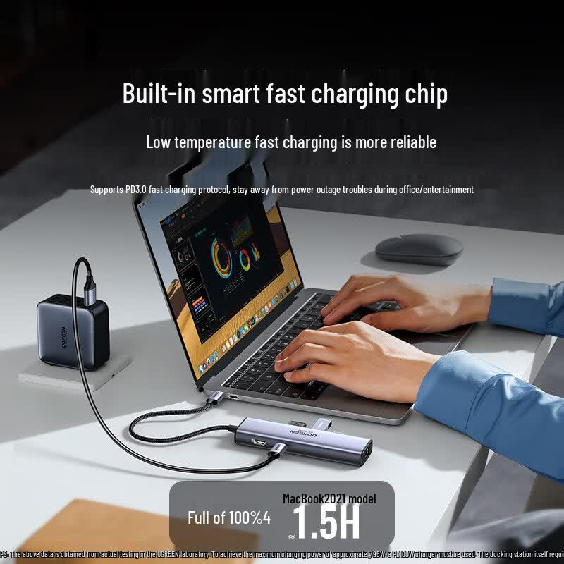 Ugreen Многопортовая док-станция Type-C 3.2