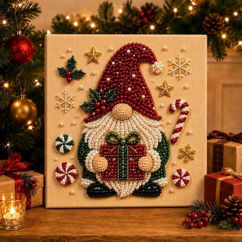 3D Pearl Art DIY Pearl Bead Art Set Handmade Santa Painting Set Party Gift