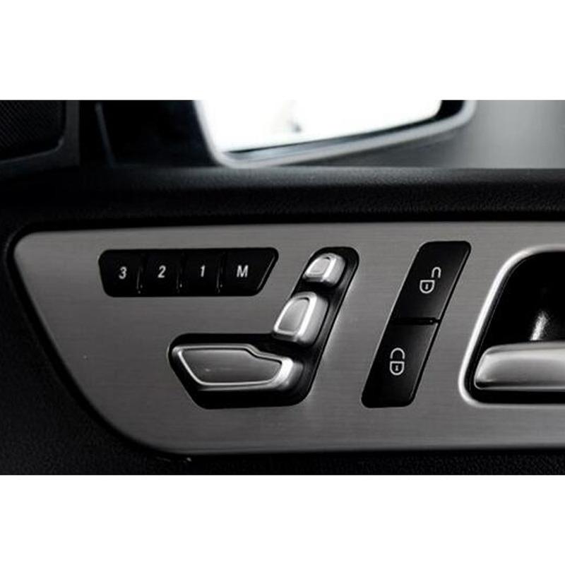 Car Body Cover Detector Seat Adjustment Knob Button Switch Trim Frame Parts 6pcs For Mercedes Benz GLA 2015 2016 2017 2018