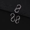 1Pc S Type Carabiner Metal Double Hooks Mini Keychain Lock Hook Anti-Theft Outdoor Camping Backpack Buckle Spring Snap Hooks