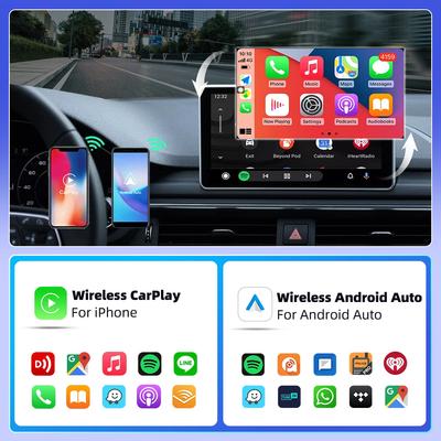 2025 НОВЫЙ 2 в 1 беспроводной Carplay AI Box Android Auto Plug And Play, применимый для преобразования оригинального автомобильного проводного Carplay в беспроводной