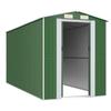 3147430 vidaXL Garden Shed Green 192x440x223 Cm Galvanized Steel