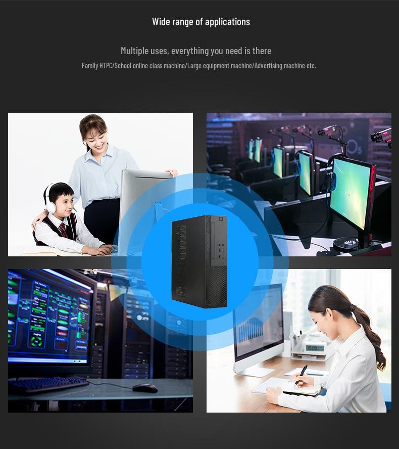 Корпус для ПК SKTC UX02: Совместим с материнской платой MATX, блоком питания 1U, оптическим приводом, видеокартой; Устойчивая и раскладывающаяся конструкция.