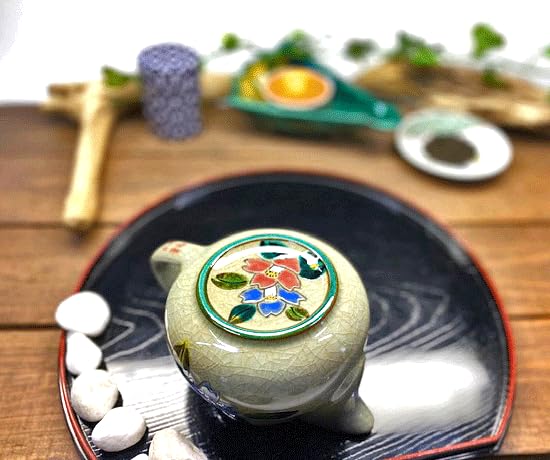 Kutani Большая комбинация sasanqua [чайник/чайник] [задняя фотография]