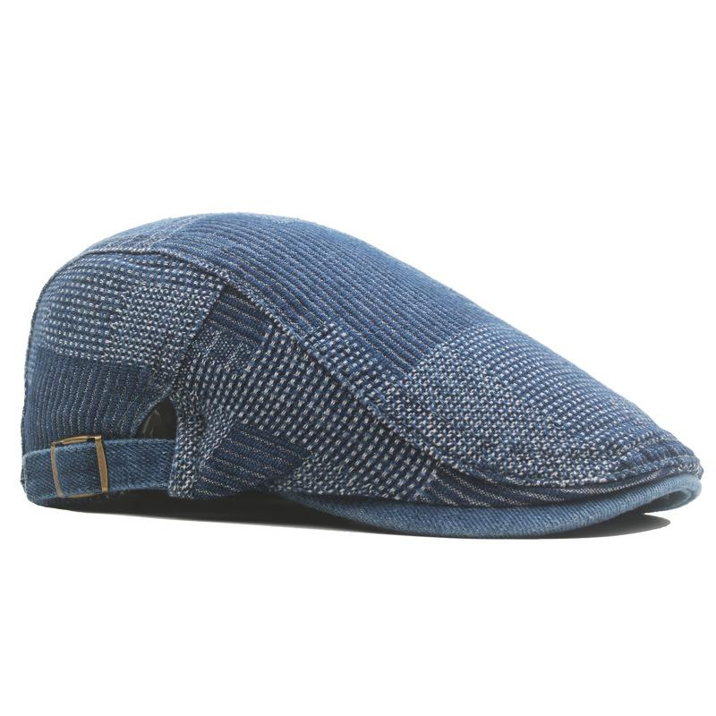Spring Beret Autumn Thin Denim Forward Cap British Vintage Newsboy Cap Outdoor Sunshade Cap Peaked Cap Gatsby Painters Hat