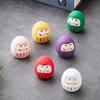 Japanese Ceramic Daruma Doll Crafts Cartoon Fortune Ornament Room Decoration Lucky Cat  Gifts