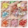 Acrylic Fashion Clear Crystal Handmade Materials DIY 100pcs Small Flower Beads 15.8mm Accessories Bracelet Hairpin Earrings