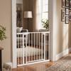 Baby Stair Gate Safety Barrier Without Drilling With Automatic Closing For Children Kitchen Stairs 76 102 X 76 Cm White