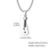 Xiaomi Vnox Men Stainless Steel Pendant Necklace, Dog Tag Arrow Guitar Twisted Bar Box Chain,Punk Male Jewelry Gift for Guys Daily Wear