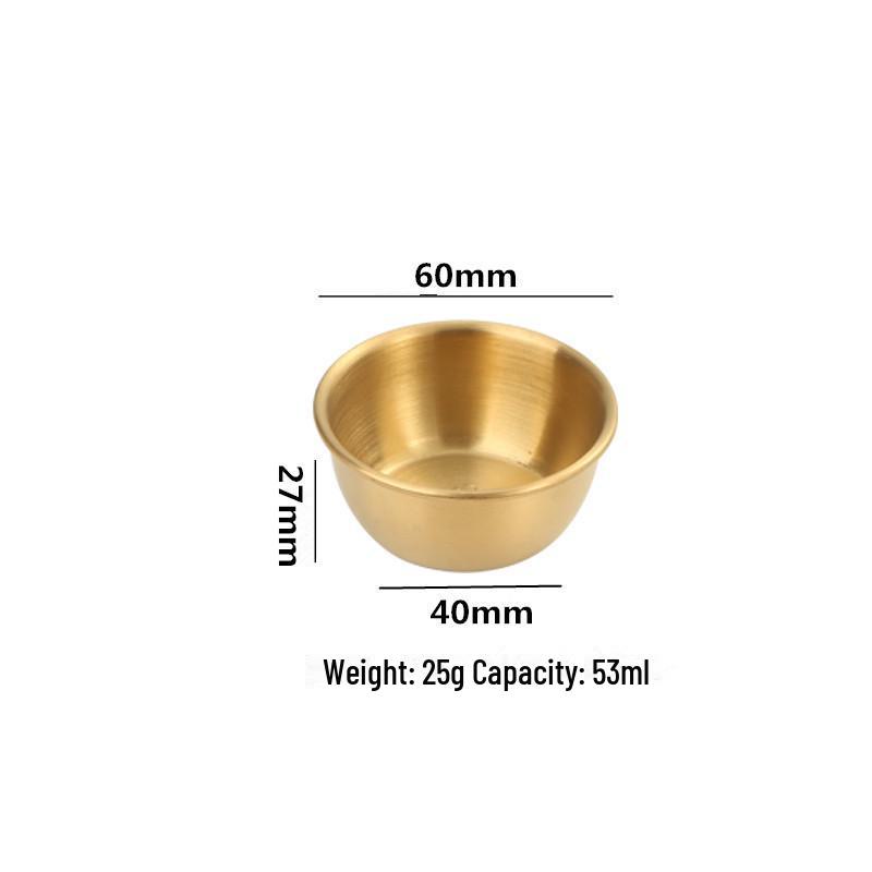 Маленькая круглая тарелка из нержавеющей стали 304 для приправ, стейка, салата или соуса.