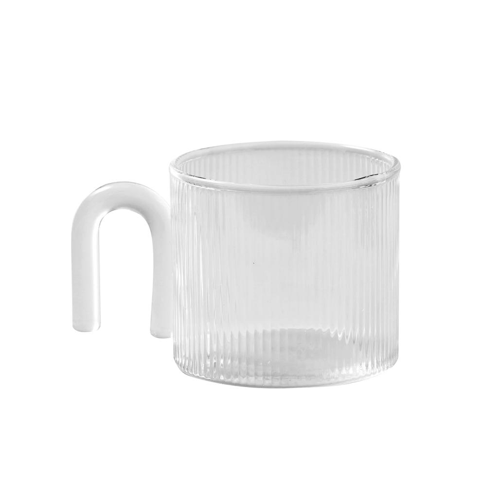 Colorful Handle Ripple Coffee Cup Heat Resistance Glass Mug Milk Tea Office Cups Drinkware Birthday Gift Coffee Mugs