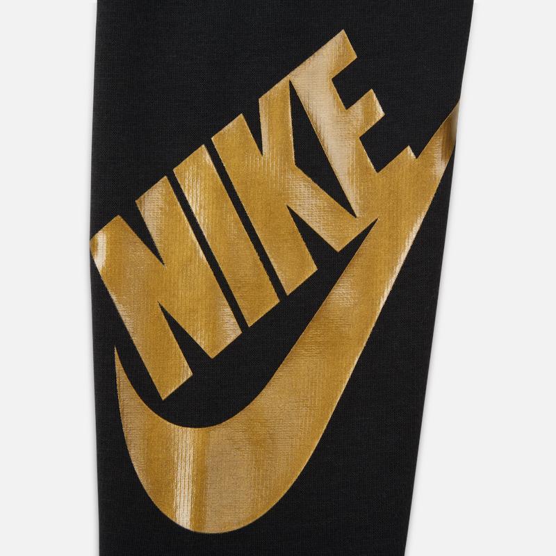 Nike Спортивные штаны из флиса с однотонным узором и буквами, детские штаны, черные FD9262-010