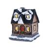 New Year Fairy Garden Miniatures Figurine Luminous Resin Craft Ornament LED Light Christmas Decoration Village House