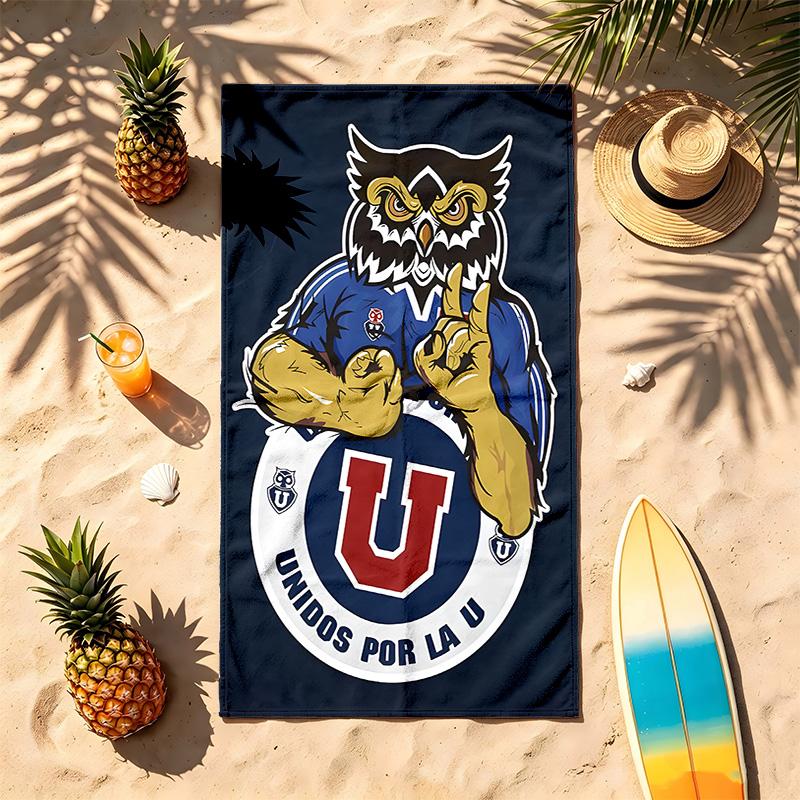 Club Universidad de Chile (1) Theme Beach Towel Sand Resistant Soft And Comfortable Suitable For The Pool Camping Yoga And Diving A Travel
