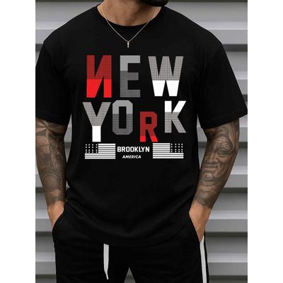 Европейские размеры NYC Brooklyn Pride Новогодняя графическая футболка для мужчин Черная, с круглым вырезом, с короткими рукавами, дышащая ткань