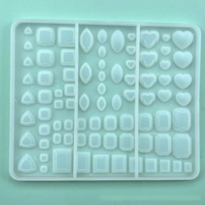 Heart Square Shape Silicone Mold Crystal Diamond Resin Mold Jewelry Making Epoxy Casting Mold Ice Cubes Mold Craft