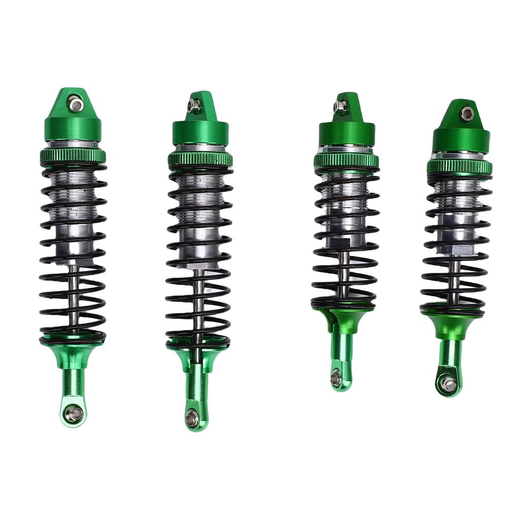 2 Pairs RC Shock Absorber Aluminum Alloy Front Rear Shock Damper Fit for Traxxas Slash 4x4 1 10 Scale RC Crawler Red