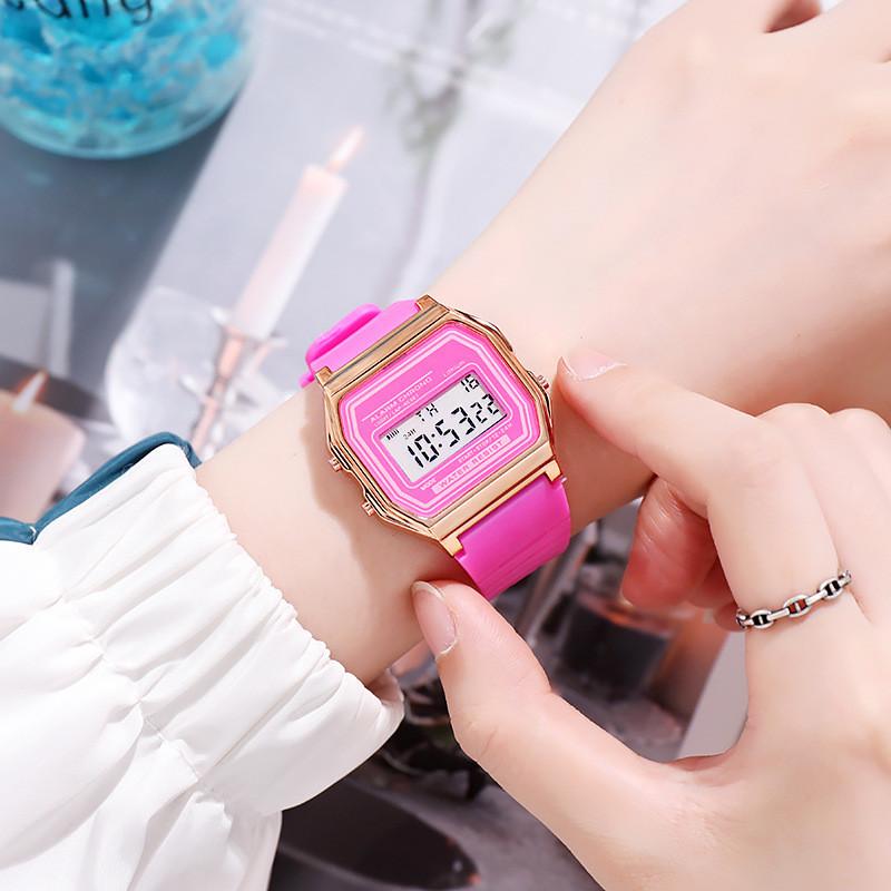 Электронные часы в лесном стиле унисекс с подсветкой и функциями для повседневной носки