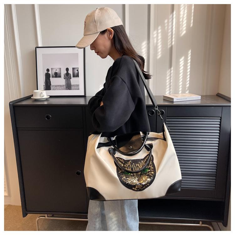 Сумка для деловых поездок на короткие расстояния Женская сумка большой емкости с блестками Легкая сумка для хранения в ожидании производства Сумка для туристического багажа