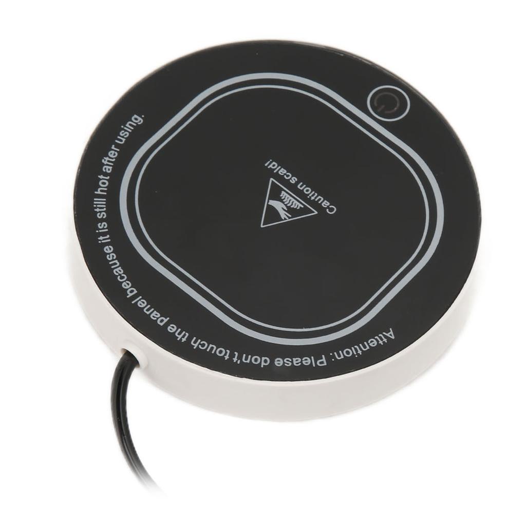 Cup Warmer Pad Constant Temperature Black USB Intelligent Utility Cup Heating Mat for Coffee Milk Te