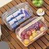 Fridge Organizer with Lid Stackable Refrigerator Storage Box for Food Drinks Vegetables BPA-Free Fruit