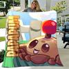 1pc Blanket Plants vs. Zombies Print Design, Lightweight Blanket for Sofa, Bed- Soft &Warm, Gift for All Seasons like Christmas, Halloween