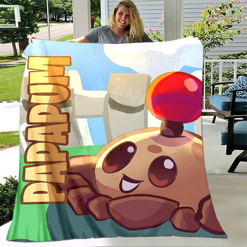 1pc Blanket Plants vs. Zombies Print Design, Lightweight Blanket for Sofa, Bed- Soft &Warm, Gift for All Seasons like Christmas, Halloween