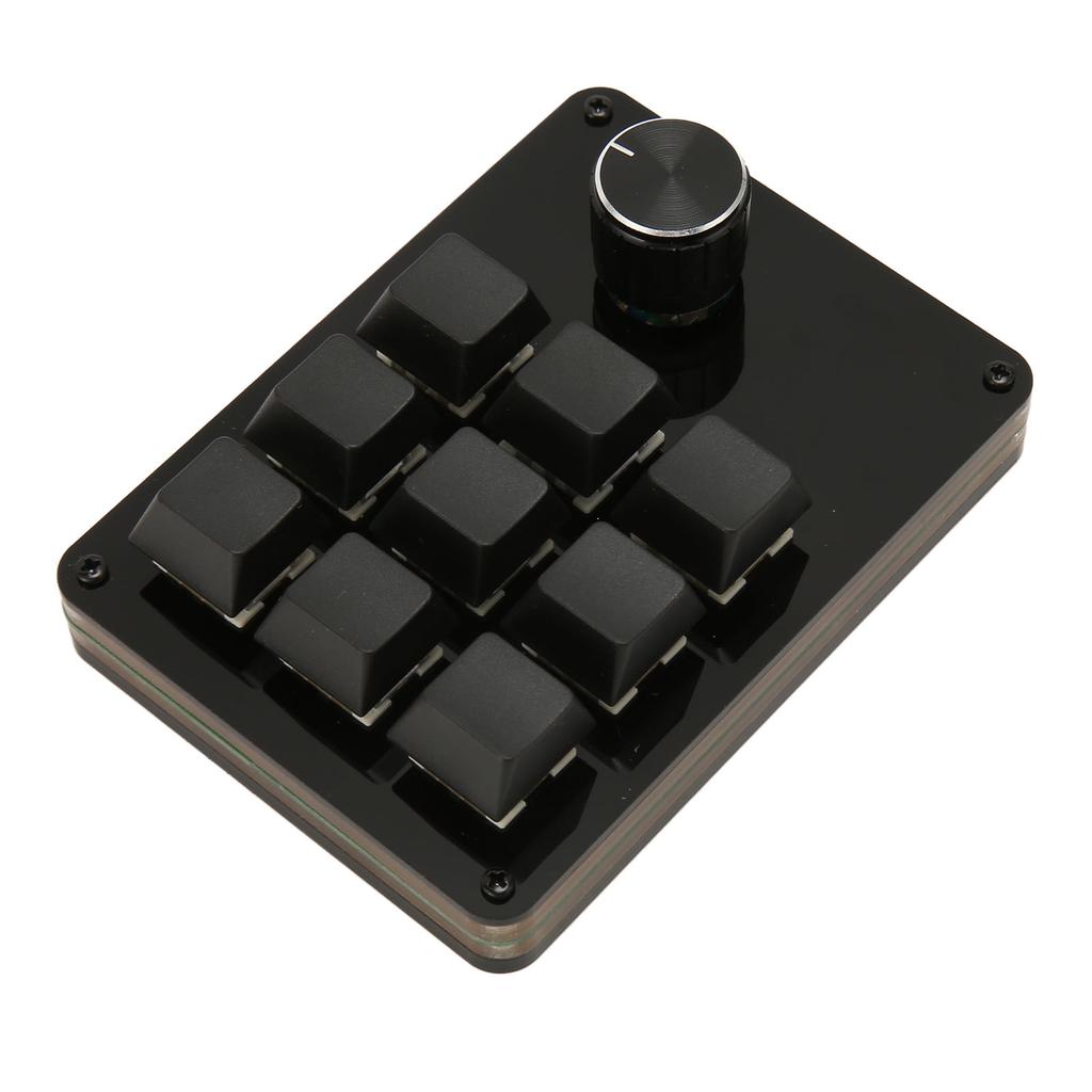 Mini 9 Key Keypad with Knob Macro Mechanical Keyboard Hot Swappable Blue Switch Keyboard Key Line