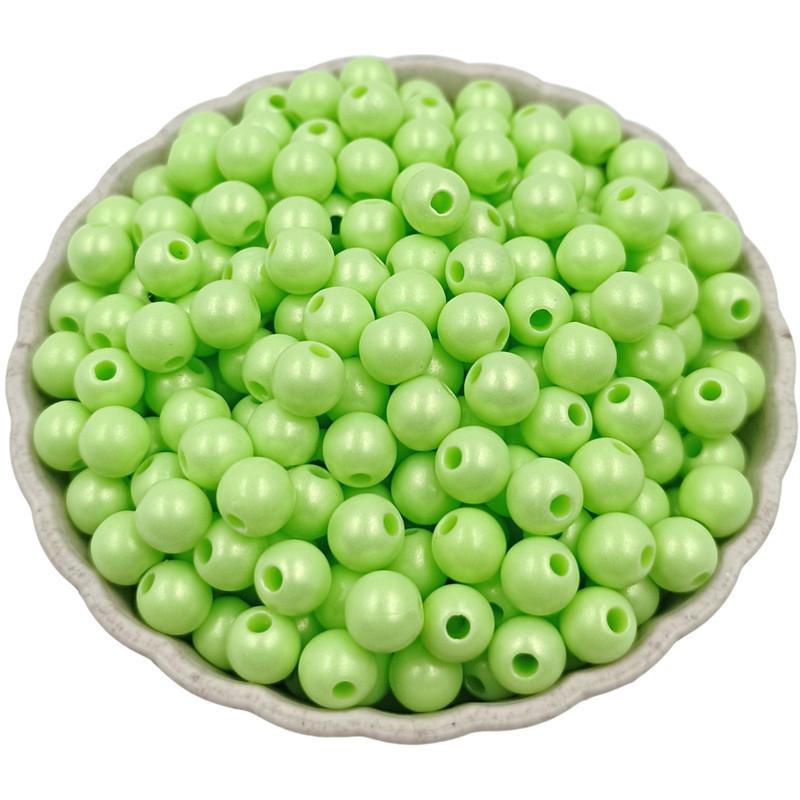 Креативный материал ручной работы ярких цветов, 100 шт., аксессуары для изготовления ювелирных изделий, бусины для рукоделия, акриловые бусины, однотонные свободные бусины 6 мм