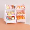 Miniature Mini Flower Stand Shelf Play House Toy Model Mini Simulation Scene Doll House Dessert Knickknack