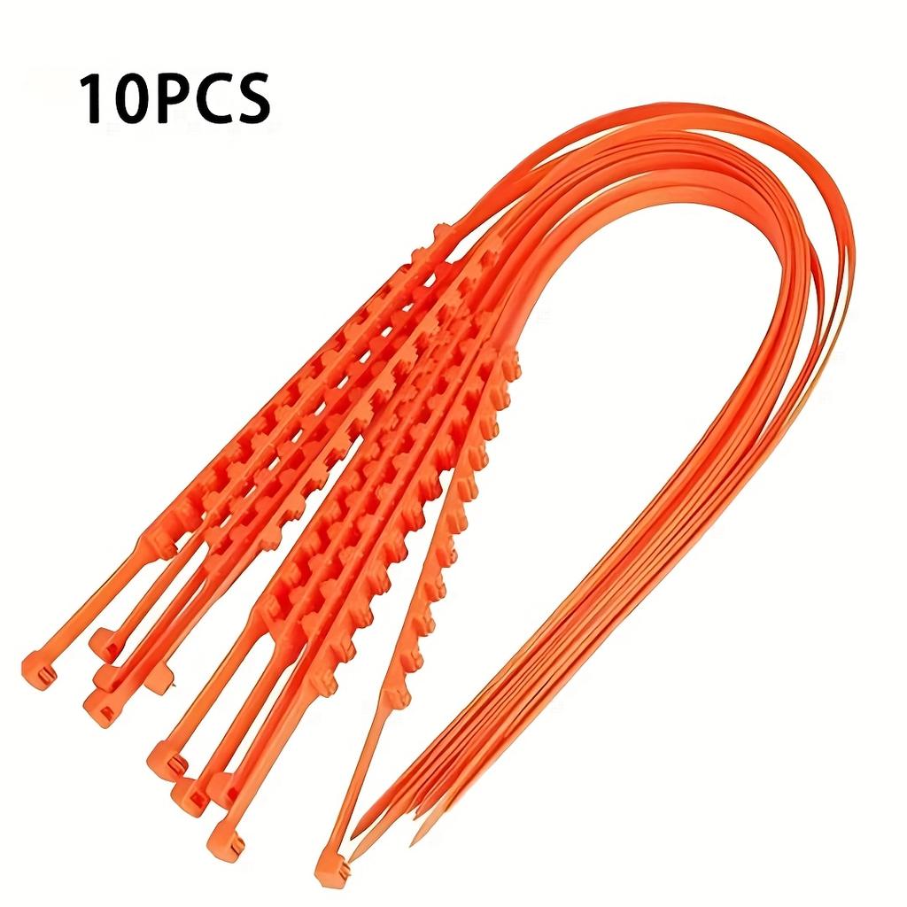 Универсальные противоскользящие цепи на колеса, 10 шт. Многоразовые ремни-стяжки с молнией для зимних автомобильных шин с двойным пазом