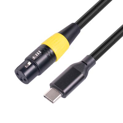 Кабель-адаптер XLR-USB-C для микрофона, кабель XLR-мама для компьютера, интерфейс ПК Type-C, кабель-адаптер 2 м 3 м