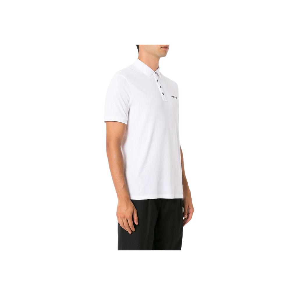 Armani Exchange Мужская футболка-поло с принтом из букв SS22 Прямой крой Короткий рукав Топы Белый 8NZF80-Z8H4Z-1100