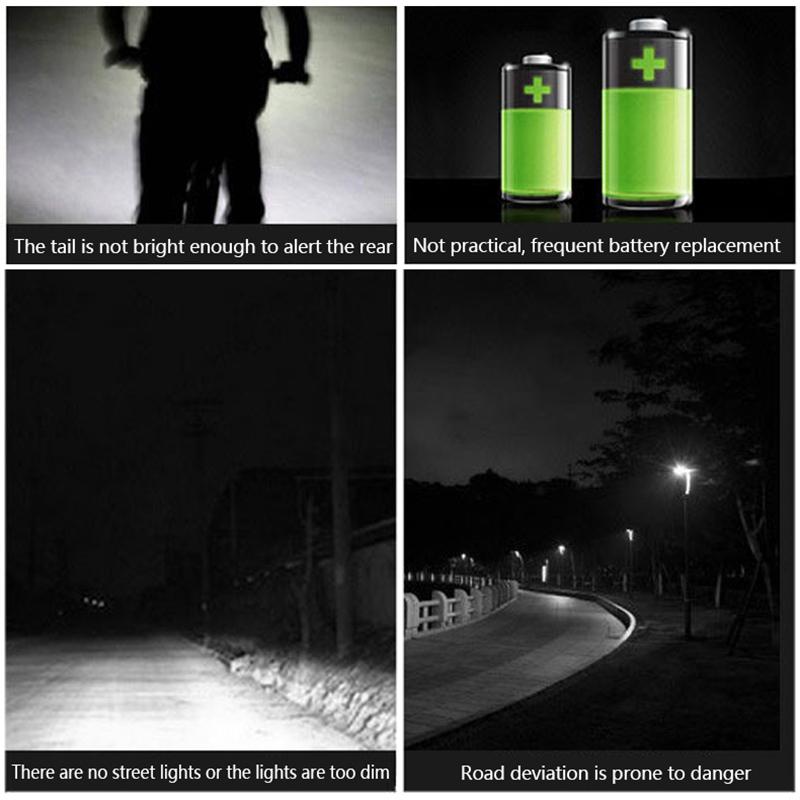 Led Mountain Bike Luggage Rack Light Waterproof Bicycle Rear Seat Reflective Taillight Night Ridding Safety Warning Reflector