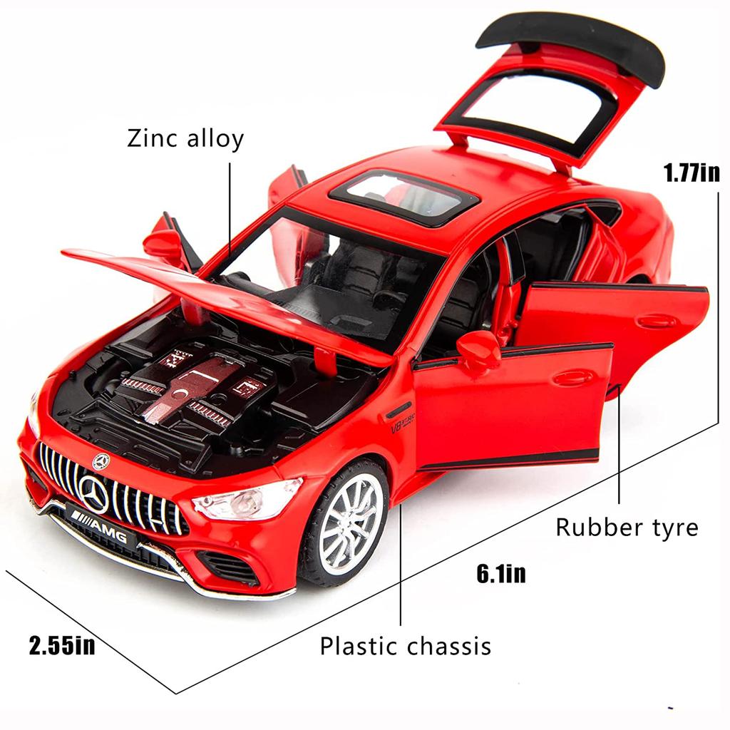 1/32 литой автомобиль Benz AMG GT63, ​​модель автомобиля, откат со звуком и светом, игрушечный автомобиль для мальчиков и девочек, подарок для взрослых