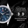 Business Men's Watch Fashion Trend Blue Stainless Steel Waterproof Date Display Quartz Movement Boutique Men Casual Watch Reloj