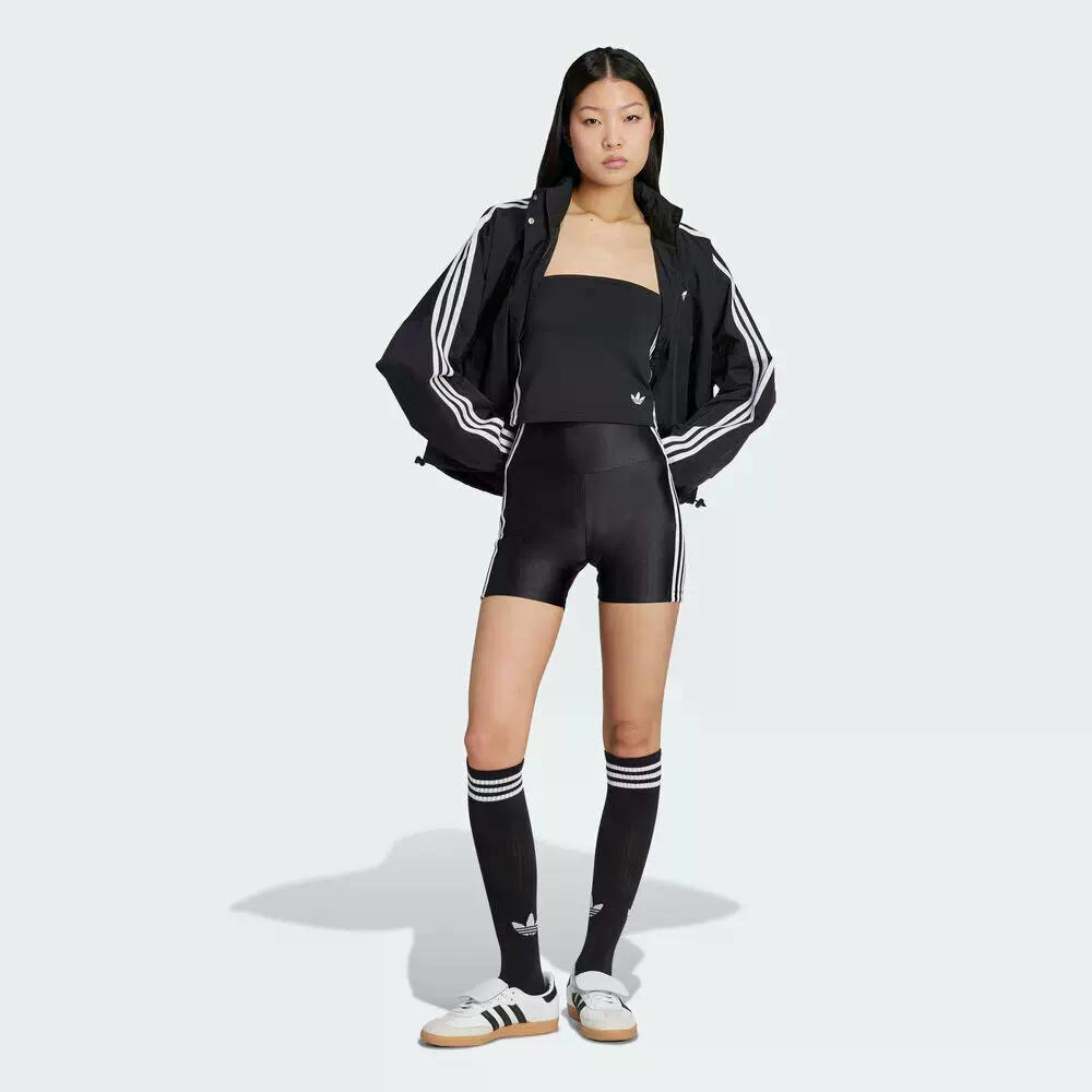 adidas Оригинальный тканый ветрозащитный плащ Adicolor Ss25 с логотипом Три полоски, классический спортивный, со стойкой, с длинными рукавами, женская куртка JX1451