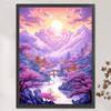 Full Embroidery Eco-cotton Thread 9CT Printed Landscape Cross Stitch Kit Art