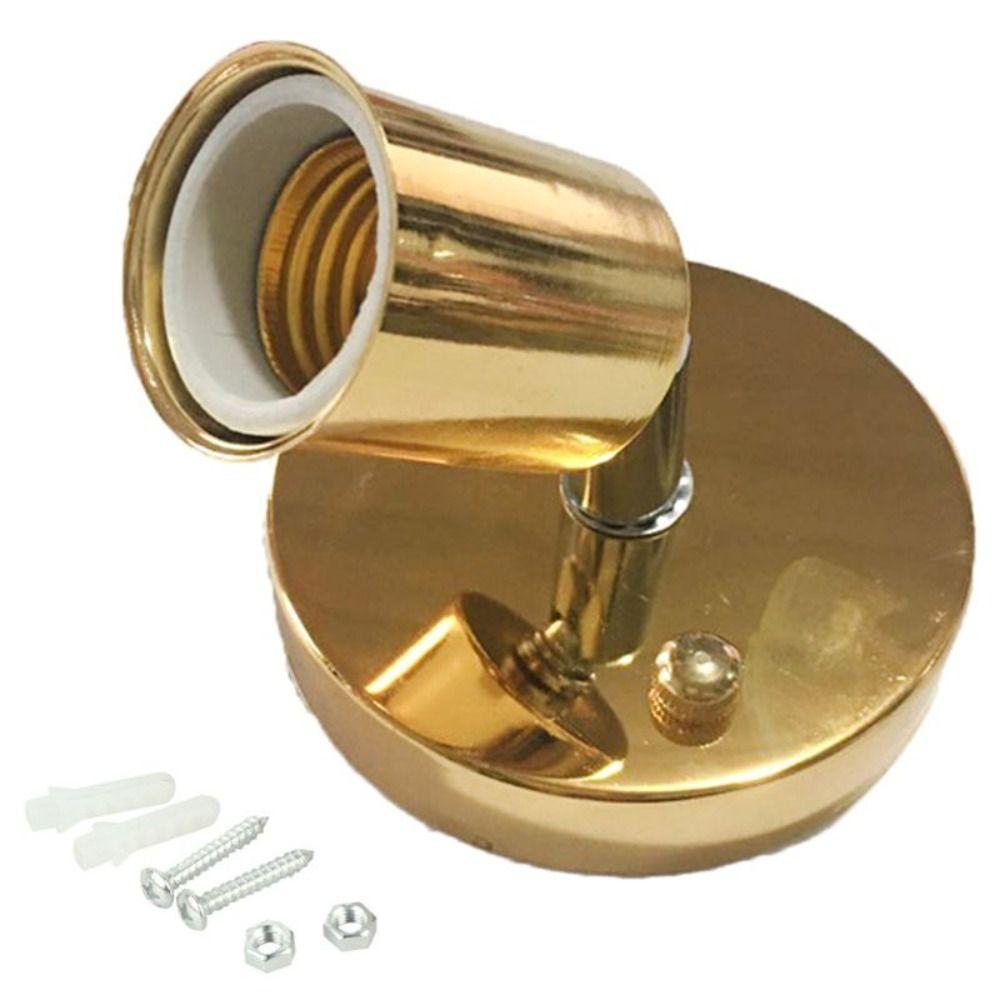 Bar Metal E27 Wall Lamp Antique 180 Degrees Lamp Socket Holder Lamp Base Light Socket Bulb Holder