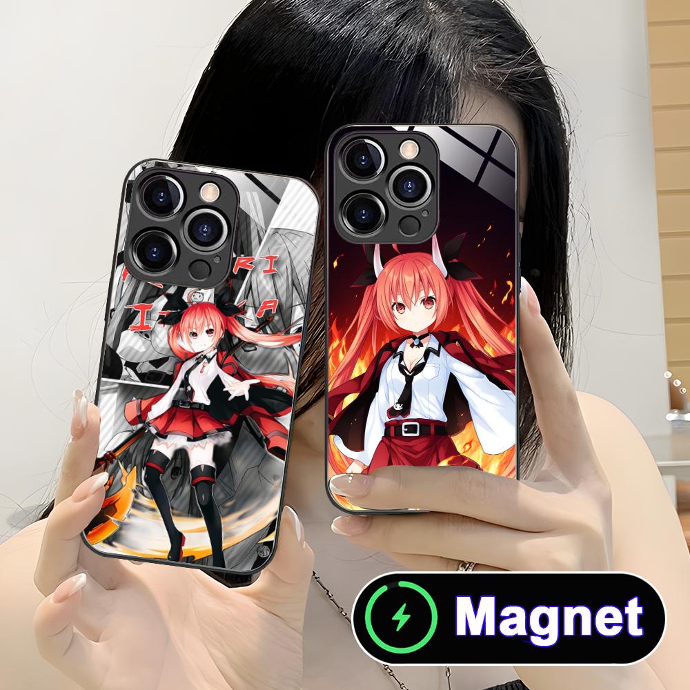 Date a Live Котори Ицука Стеклянный чехол для мобильного телефона MagSafe для iPhone 17 16 15 14 13 12 11 Air Pro Max Plus Mini Цветная крышка