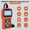 MS309 Pro OBD2 Scanner with Check Engine Code Reader Battery Tester Clear Fault Codes OBDII Scanner Diagnostic Tool for Car