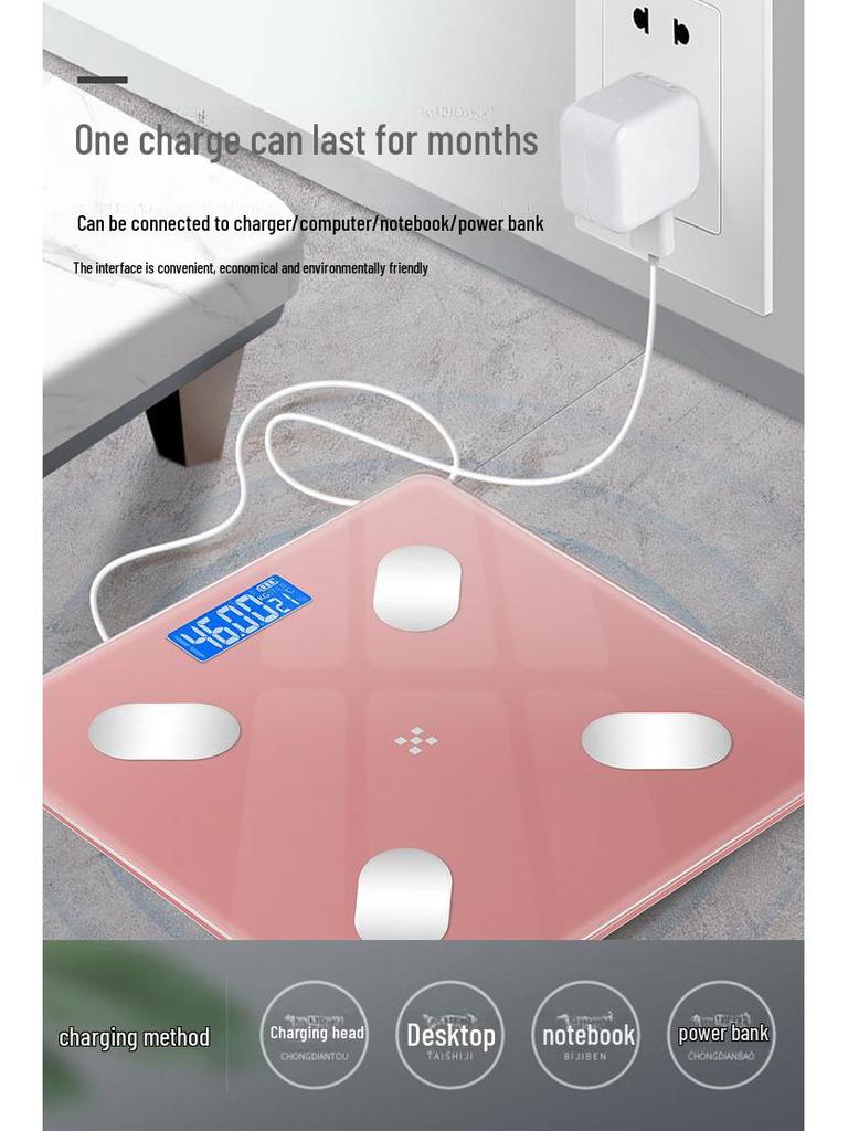 Smart Body Fat Scale with Logo Printing - Electronic Household Weight Scale