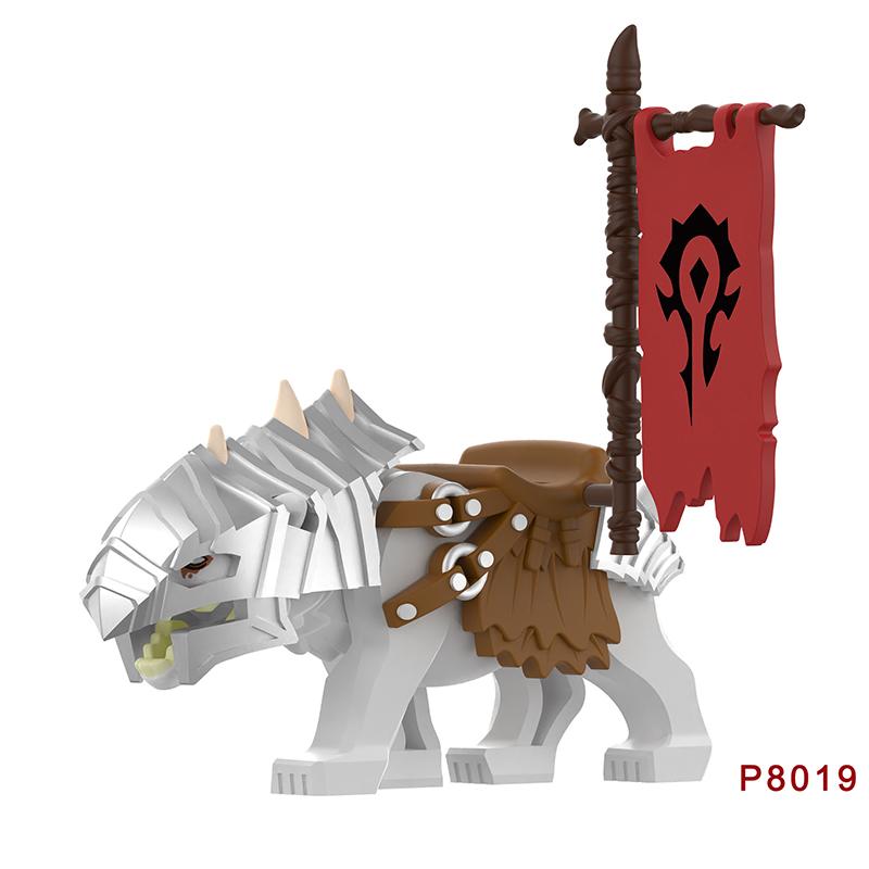 MOC Medieval Animal Zoo Farm Dragon Action Figures Building Blocks Gold Red Dragons Wolf Snake Monsters Beast Bricks Toys Gifts