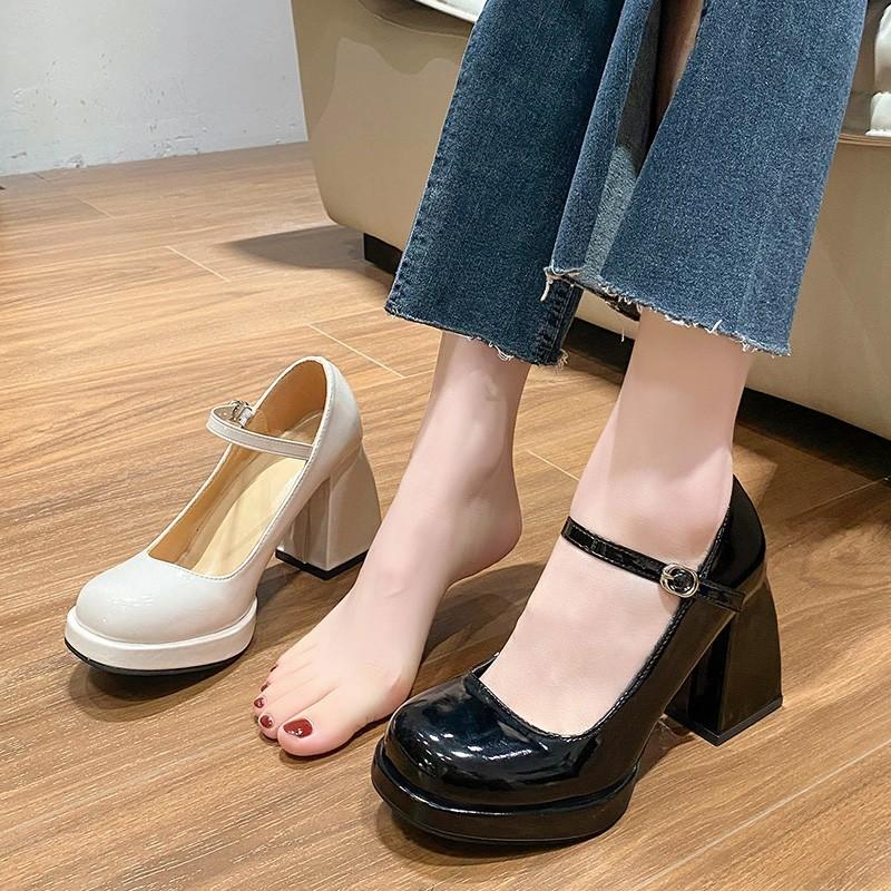 Мода Модные туфли на платформе Женские туфли на высоком каблуке с пряжкой на ремешке Туфли Мэри Джейн Женские готические туфли на толстом каблуке Туфли для вечеринок Женские туфли в стиле Лолиты